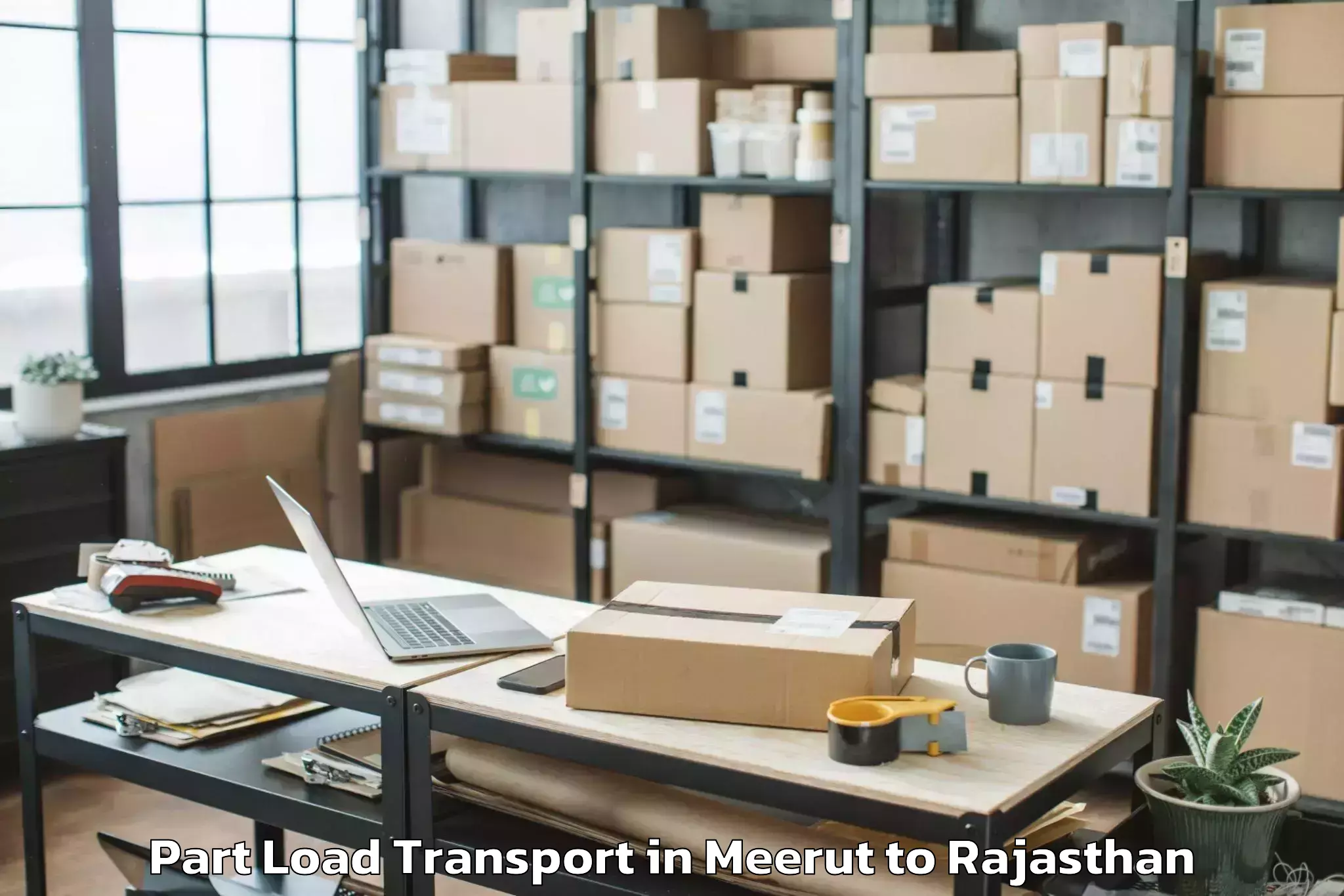 Easy Meerut to Ramgarh Sikar Part Load Transport Booking